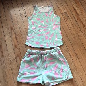 Crewcut 2-pc tie dye tank top and shorts - size 10